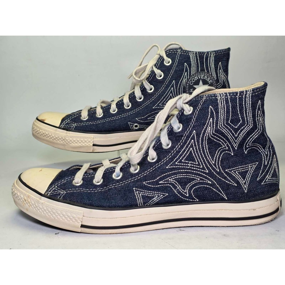 Converse Chuck Taylor All‎ Star Men's Sneakers Size 11 Women's 13 Navy Denim Y2K - Picture 5 of 15